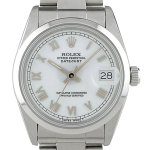 ロレックス ROLEX デイトジャスト ローマン 68240 腕時計 SS 自動巻き ホワイト ボーイズ 【中古】