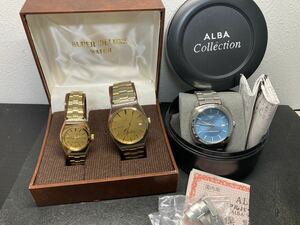 腕時計 ALBA VIENT アルバ　ヴィエント　LIGIIN リジン　ペア　SUPER DELUXE 手巻き　ビンテージ　クォーツ セイコー seiko