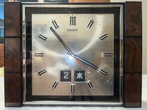 送料込 動作確認済 CITIZEN トランジスタ時計 パタパタカレンダー 1972年頃 昭和レトロ シチズン ファーストメカ 電子時計 4 JEWELS