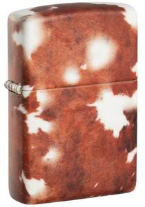 Zippo ジッポライター Cow Hide Brown White 48216 メール便可