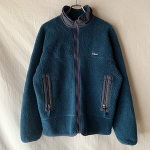 90s 94年製 雪なしタグ USA製 初期 patagonia パタゴニア レトロX カーディガン PEF ヴィンテージ フリース ジャケット ブルーグラス L