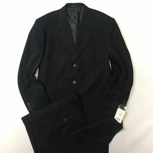 【新品】紳士服　背広　メンズスーツ　セットアップ/激安タグ付き/AB7 サイズXL/黒　ブラック/サイドベンツ 2タック 毛100%