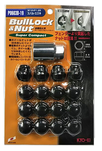 ◎◇協永 KYO-EI スーパーコンパクト ブルロック ・ ナット セット P0603B-19 M12×P1.25 19HEX 黒 日本製 KYO-EI Bull Lock Nut