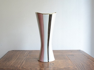 アンティーク花器 オブジェ ヴィンテージ デザイン 陶器 フラワーベース（H19.5cm） 華道 花瓶 生け花ポット