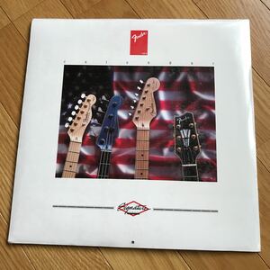 フェンダー カレンダー 1993 シグネチャーシリーズ 未開封 LPサイズ ベース ギター テレキャスター テレキャスター ブラッキー