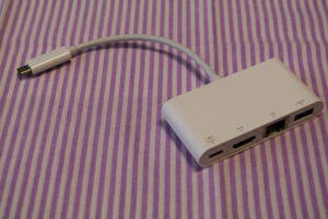 ELECOM DST-C02WH USB-C to HDMI USB-A LAN Adapter ■r3