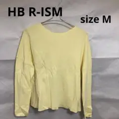 【未使用品】HB R-ISM   長袖　ニットセーター　イエロー　Mサイズ