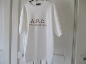 ◆アーペーセー　A.P,.C 白　刺繍ロゴ入りTシャツ　◆