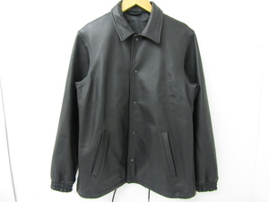 MORGAN HOMME モルガン オム レザー カバーオール レザージャケット 羊革 SIZE:M♪FG5043