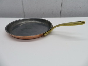 E1307◆銅製◆クレープパン φ25×H2.5cm 栃木 宇都宮 中古 業務用 厨房機器