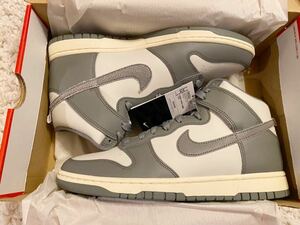 【1円スタート】 Nike Dunk High Retro SE Vintage Light Bone and Tumbled Grey 28.5cm US 10.5 ナイキ ダンク ハイ 新品 黒タグ 珍品