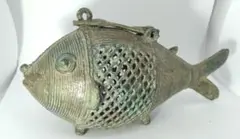 中国　青銅　魚　香炉　レア　美術品　古代　★送料無料☆