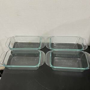1000円〜 pyrex パイレックス 耐熱皿 保存容器 プレート 耐熱ガラス 4個セット