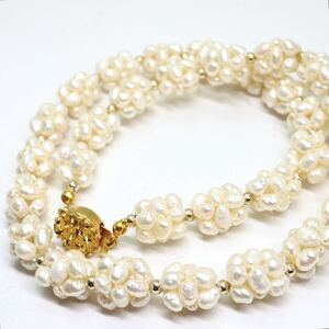 《本真珠ネックレス》M 36.1g 約42cm pearl necklace ジュエリー jewelry DA0/DH0