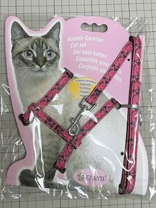 ピンク◎猫用軽量ハーネス 胴輪 XS S カラフル柄 おしゃれ シンプル かわいい 小型犬 子犬 ペットうさぎ 小動物