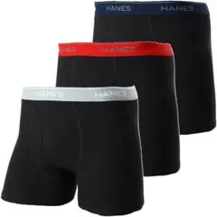 【ヘインズ/Hanes】ボクサーパンツ 3枚組 前開き ボクサーブリーフ L