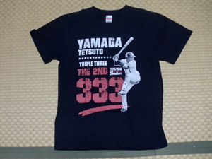 NPB　東京ヤクルトスワローズ　山田哲人　Tシャツ　Mサイズ　つば九郎　トリプルスリー