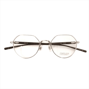 未使用品 マツダ MATSUDA クラウンパント メガネ 伊達眼鏡 サングラス アイウェア M3108 シルバー 黒 ブラック メンズ レディース