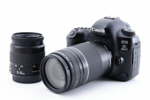 デジタル一眼レフカメラCanon EOS 5D Mark IV 標準&望遠ダブルレンズセット CANON EF35-80㎜1:4-5.6III 、CANON EF 75-300㎜F4-5.6 III USM