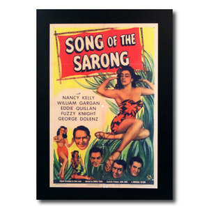 ハワイアンポスター フラガールシリーズ F-150 「Song of the SARONG」 サイズ：31×20cm