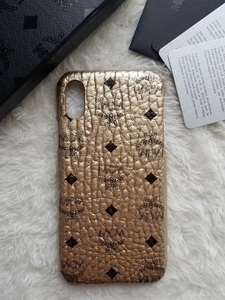 新品 MCM エムシーエム Visetos iPhone X/XS ケース Champagne Gold シャンパンゴールド