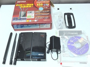 BUFFALOバッファロー　Wi-Fiルーター WZR-HP-G450HA　 PCハード　無線LAN エアステーション　AH-0659【中古】