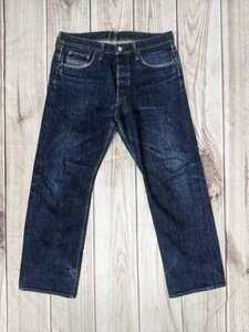 17．DENIME 赤耳 ドゥニーム ボタンフライ セルビッチ デニム パンツ ジーンズ アメカジ ワーク メンズL相当 インディゴy202