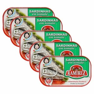 サルジンニャス（オイルサーディン、イワシのトマトソース漬け） ラミレス 125g