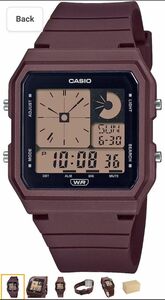 CASIO standard analogue digital panel watch LF-20W-5A chocolate brawn abroad model
