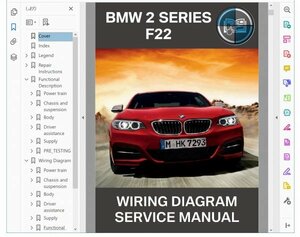 BMW 2シリーズ F22　M235 配線図集　電気系整備書　(車体系 ワークショップマニュアル 整備書 は別途 )