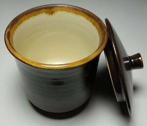 琉球系統　上品　古釉　蓋付き茶器