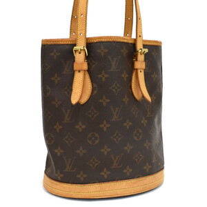 1円 ◆LOUIS VUITTON ルイヴィトン ショルダーバッグ バケットPM M42238 モノグラム キャンバス ブラウン◆E.Cssl.tI-09