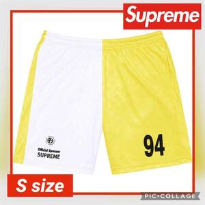 ★新品★ Supreme Split Soccer Short White Yellow S シュプリーム スプリット サッカー ショーツ ホワイト イエロー ハーフパンツ ズボン