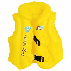 【送料250円】幼児 キッズ 子供用 3-4歳 スイムベスト Sサイズ フローティングベスト 浮輪 水遊び プール ライフジャケット 黄色 イエロー