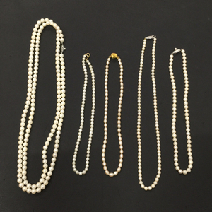K18 金具 含む パール 真珠 ネックレス レディース アクセサリー 総重量約168.8g 計5点 ファッション小物 A11658