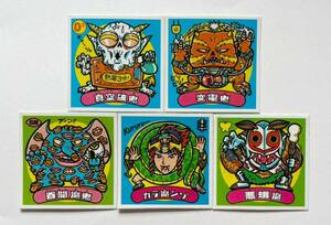 当時物☆ビックリマンシール　旧シール　アイス版　悪魔カード　5枚組