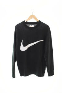 ☆ SUPREME シュプリーム NIKE ナイキ 19SS Swoosh Sweater スウォッシュ ロゴ セーター BV7549-010 sizeM 黒 ブラック 103