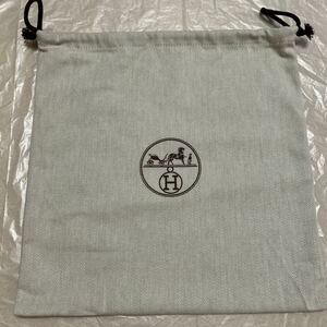 現行品　エルメス　保存袋 32×31 巾着袋 L 2 ヘリンボーン 布袋 袋 HERMES