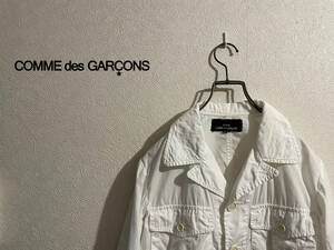 ◯ COMME des GARCONS trico ブロード サファリ ジャケット / コムデギャルソン テーラード コットン 白 S Ladies #Sirchive