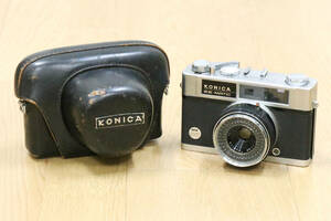 Konica（コニカ）EE-MATIC Deluxe　HEXANON 40mm F2.8付き　ケース付き　動作確認済み　フィルムカメラ　日本製　中古品