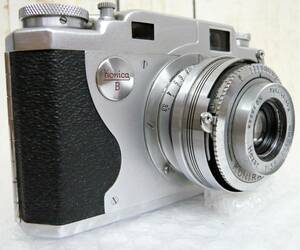 昭和レトロ 当時物 RETRO CAMERA KONICA コニカ 小西六工業 フィルム カメラ レンジファインダー IIB フィルター付 HEXAR F3.5/50mm