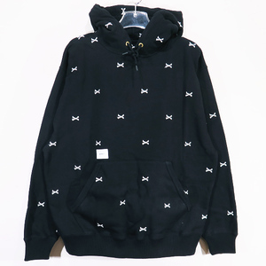 WTAPS ダブルタップス 22AW ACNE/HOODY/CTPL.TEXTILE 222ATDT-CSM26 アクネ フーディー ブラック クロスボーン パーカー トップス ocz