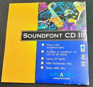 2YXS1485★現状品★SOUNDFONT CD Ⅲ CD-ROM for Sound Blaster AWE32