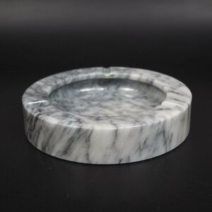 【金富士】大理石製灰皿　径15.5ｃｍ　検/鶏血石・印材 文房具 書道具 印鑑 彫刻 書道 篆刻 印石田黄石寿山石青