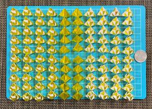 《折り紙 立体・三角錐(中)　100個 金色①》