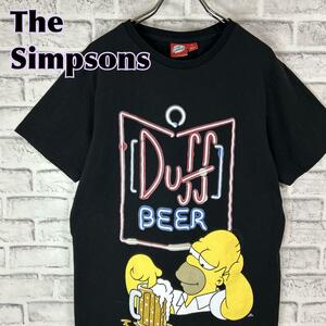 The Simpsons シンプソンズ ダフビール 酒 Tシャツ 半袖 輸入品 春服 夏服 海外古着 アニメ テレビ キャラクター ネオンライト Duff Beer