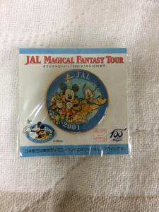 未開封　JAL マジカルファンタジーツアー 2001　オリジナルピンバッジ♪送料120円（定形外郵便/補償無）　飛行機　ディズニー　ミッキー