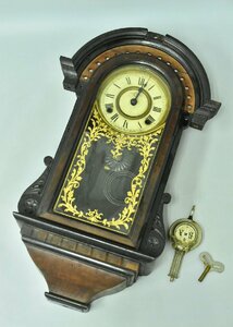(2-7186)SEKOSHA 精工舎 木製掛け時計 レトロ 動作未確認 インテリア ヴィンテージ【緑和堂】