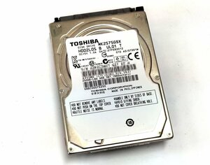 TOSHIBA MK2575GSX 250GB 2.5インチSATA HDD5400rpm