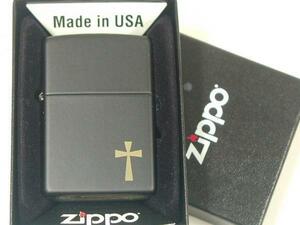 2011年 Zippo Cross（ワンポイント・金クロス）ブラック新品#24721